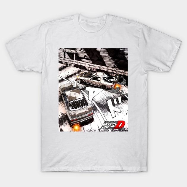 Animauto Initial D Ryosuke VS Rin Initial D T Shirt